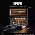 1:64 Scale Karaoke Bar Scene with Lights. (Cars or figures not included)