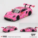 MINIGT 1:64 #1052 Roxy Porsche 911 GT3 R Pink Dinosaur Car Model
