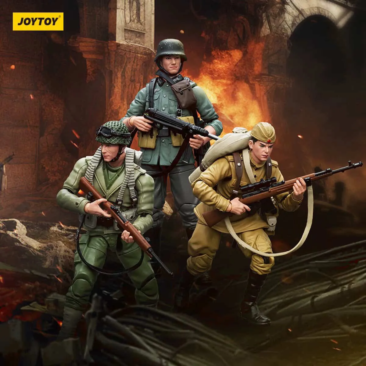 JoyToy 1:18 Soldier Action Figure (Pack of 3) JoyToy 1:18 Soldier Action Figure (Pack of 3) - Image 1