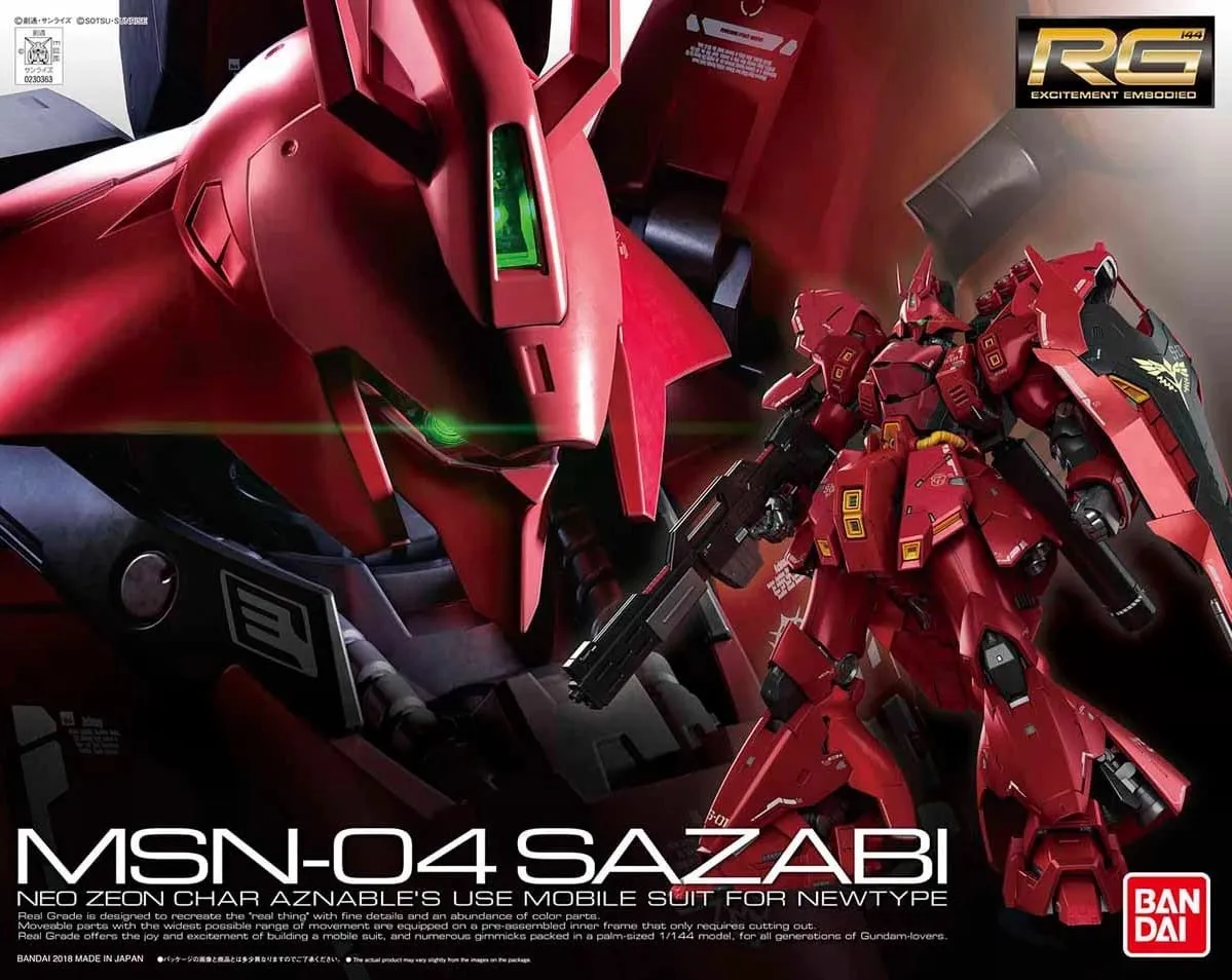Bandai RG 1/144 MSN-04 Sazabi – Real Grade Model Kit Bandai RG 1/144 MSN-04 Sazabi – Real Grade Model Kit - Image 1