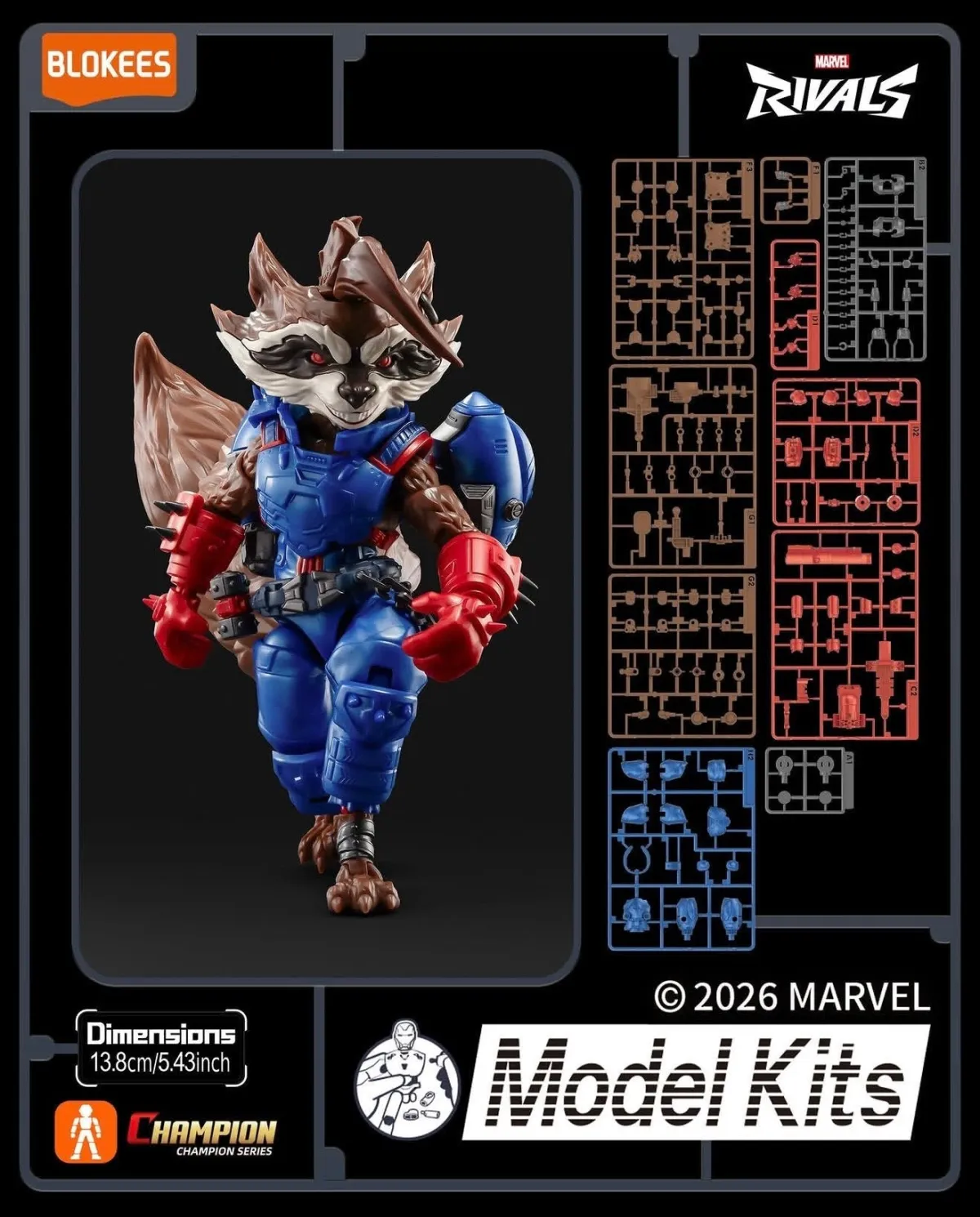Blokees Marvel Rival Champion Class - Rocket Raccoon Model Kit Blokees Marvel Rival Champion Class - Rocket Raccoon Model Kit - Image 1