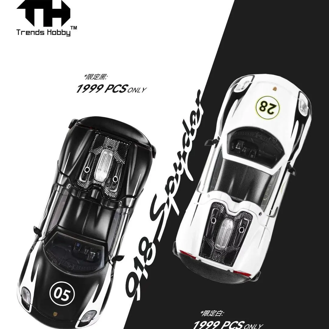 GTSHOW 2026 EXCLUSIVE Trends Hobby Porsche 918 spyder Black, White Limited to 1999 GTSHOW 2026 EXCLUSIVE Trends Hobby Porsche 918 spyder Black, White Limited to 1999 - Image 1