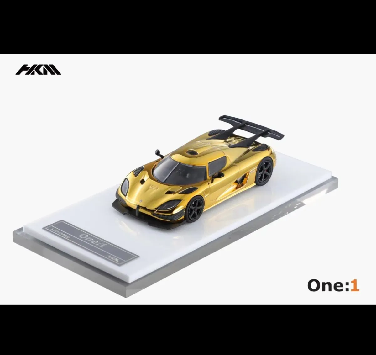 HKM Koenigsegg one 1:64 gold alloy car model HKM Koenigsegg one 1:64 gold alloy car model - Image 1