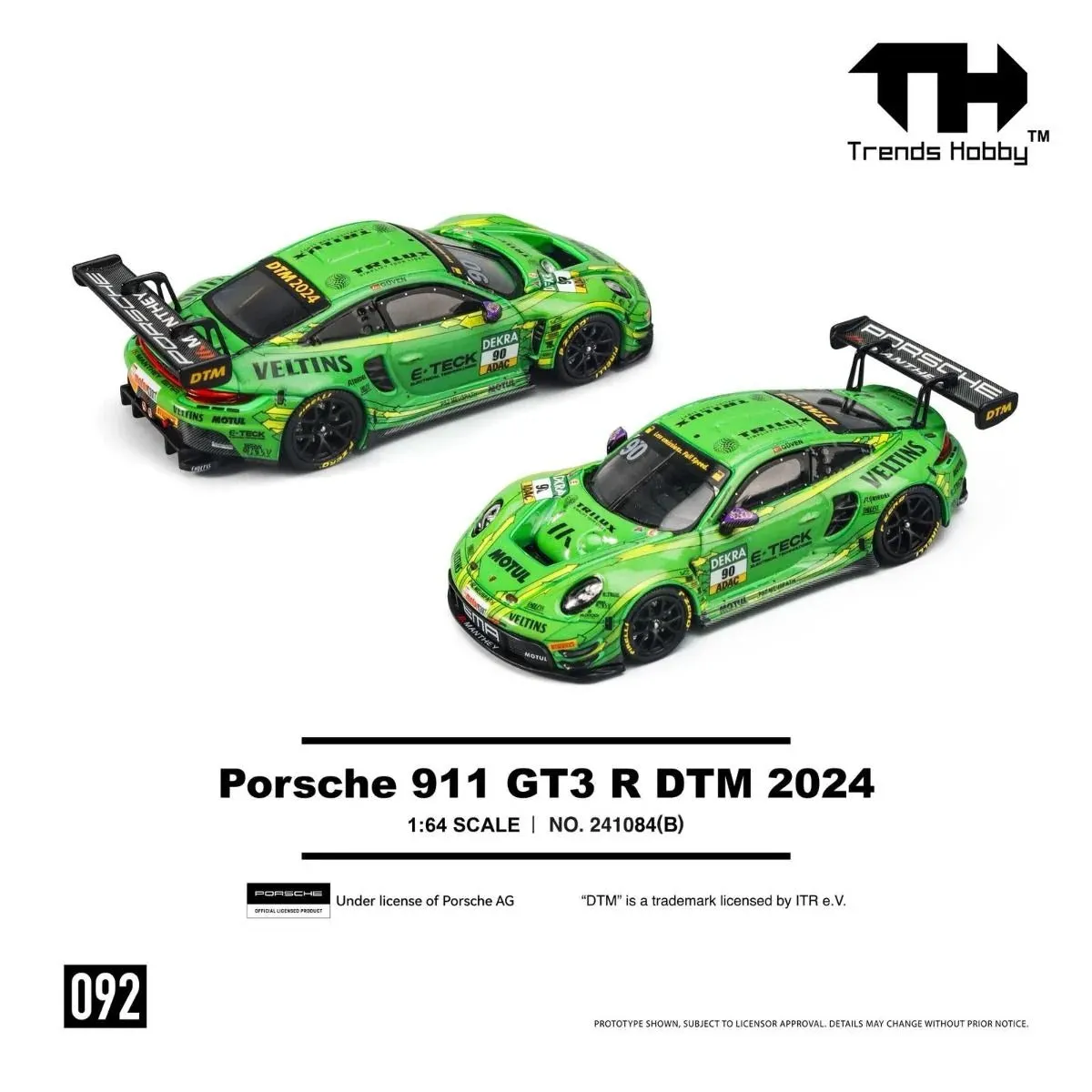 Trends Hobby 1:64 Porsche 911 GT3 R DTM 2024 Trends Hobby 1:64 Porsche 911 GT3 R DTM 2024 - Image 1