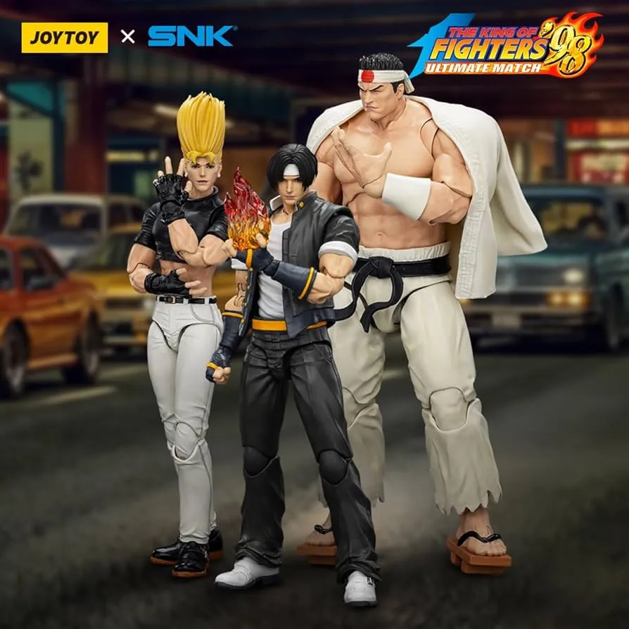 JoyToy 1/18 SNK The King of Fighters 98UM Kyo Kusanagi , Benimaru Nikaido , Goro Daimon JoyToy 1/18 SNK The King of Fighters 98UM Kyo Kusanagi , Benimaru Nikaido , Goro Daimon - Image 1