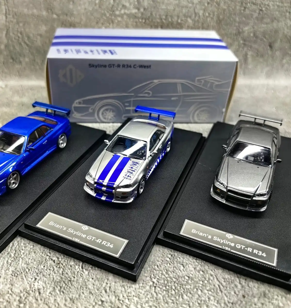 KOD 1/64 Scale Brian Nissan Skyline GTR R34 Fast furious KOD 1/64 Scale Brian Nissan Skyline GTR R34 Fast furious - Image 1