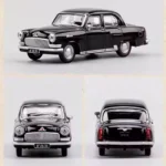 Perka 1:64 Scale GAZ-21 Volga M21 Alloy Diecast Black and White