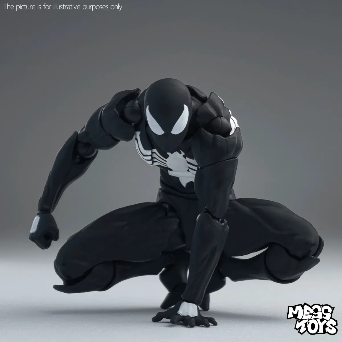 CT Toys Mess Toys Symbiote Spider-Man Black Spider Action Figure CT Toys Mess Toys Symbiote Spider-Man Black Spider Action Figure - Image 1
