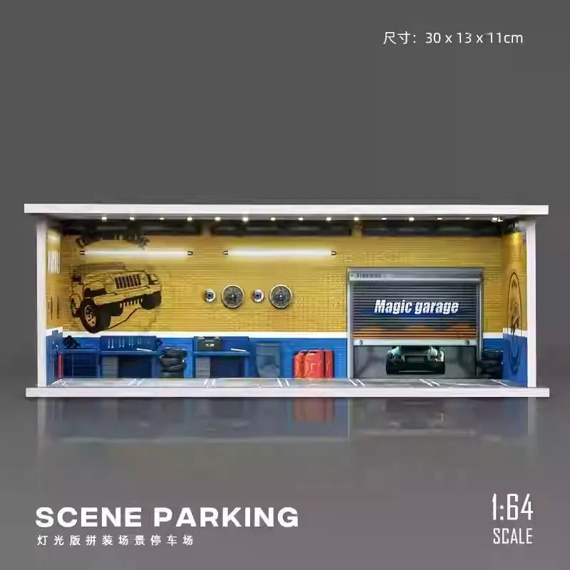 Repair Shop Garage Diorama with Lights (Does not include figures or model cars) Repair Shop Garage Diorama with Lights (Does not include figures or model cars) - Image 1