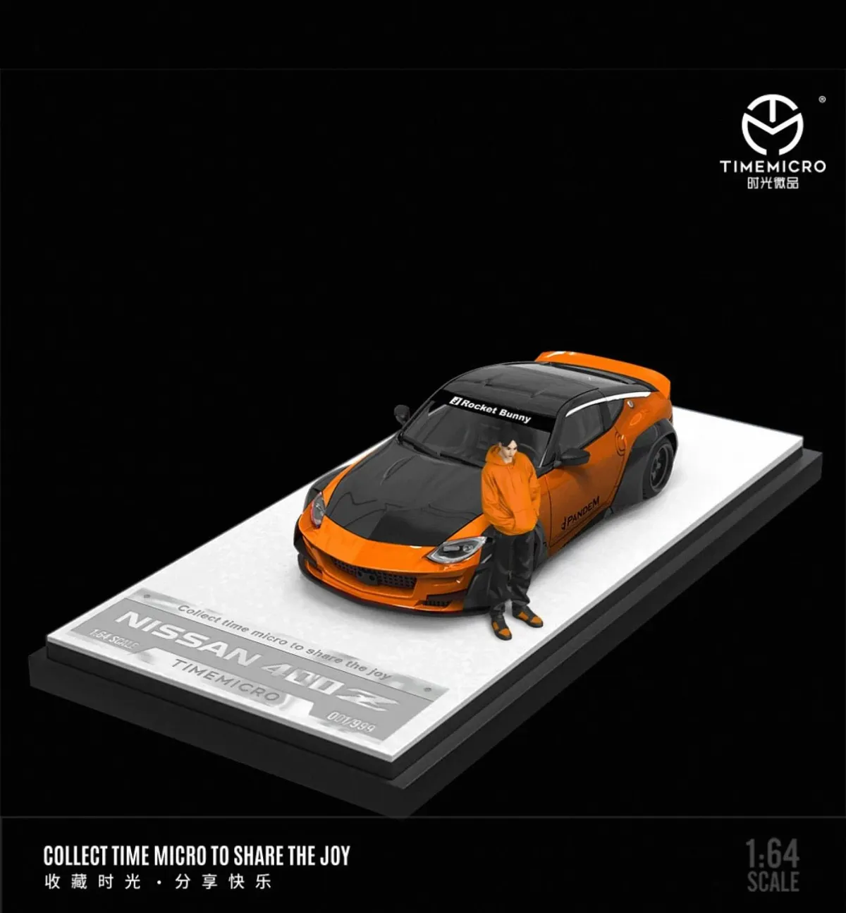 TM 1:64 Nissan 400Z Pandem Rocket Bunny with figurine alloy car model TM 1:64 Nissan 400Z Pandem Rocket Bunny with figurine alloy car model - Image 1